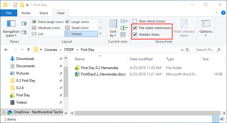 0.2 First Day 2 Snip ViewSettings